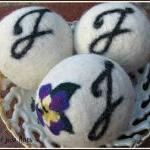 Wool Dryer Balls- X-large -personalized, Set Of 3,..